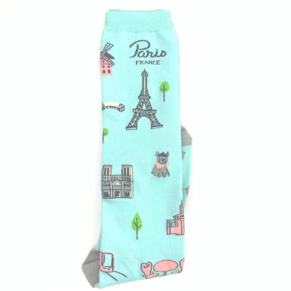 Paris Knee-High Frenchie Socks